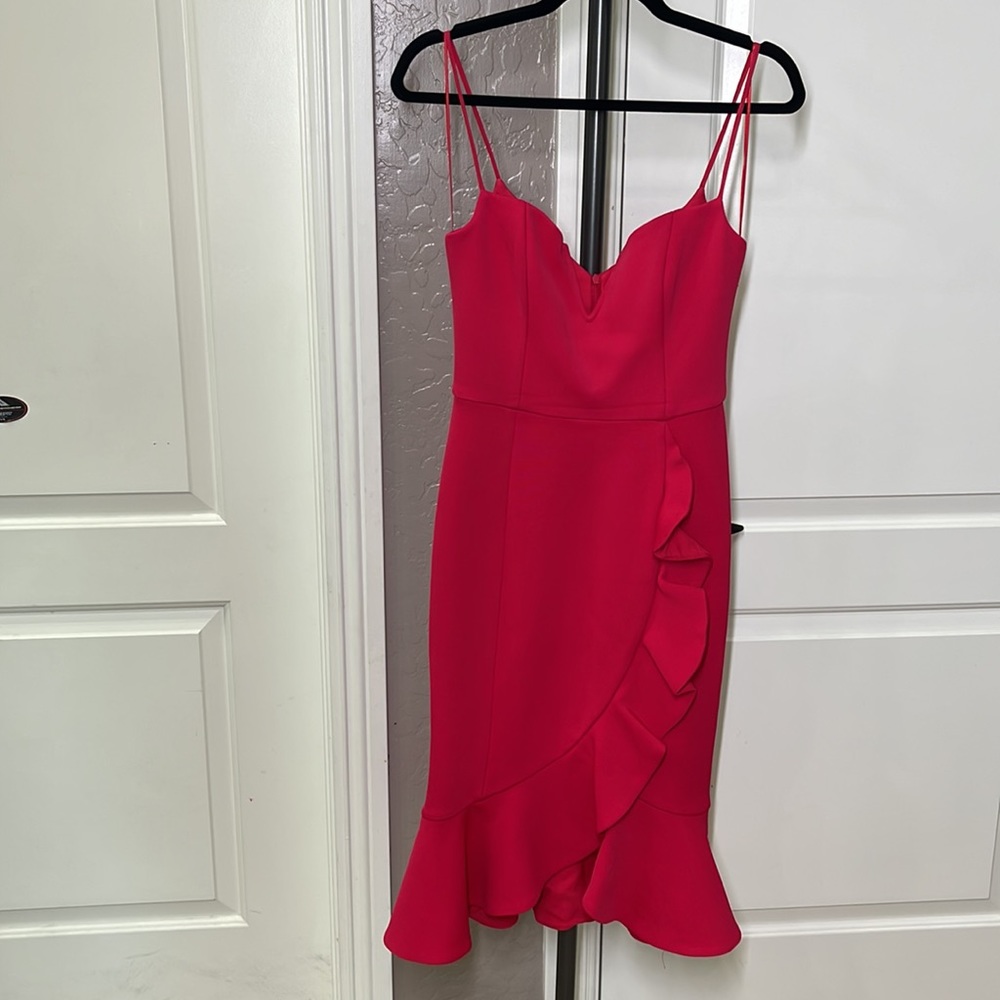 NICHOLAS Flip Hem Bra Red Dress Size 4